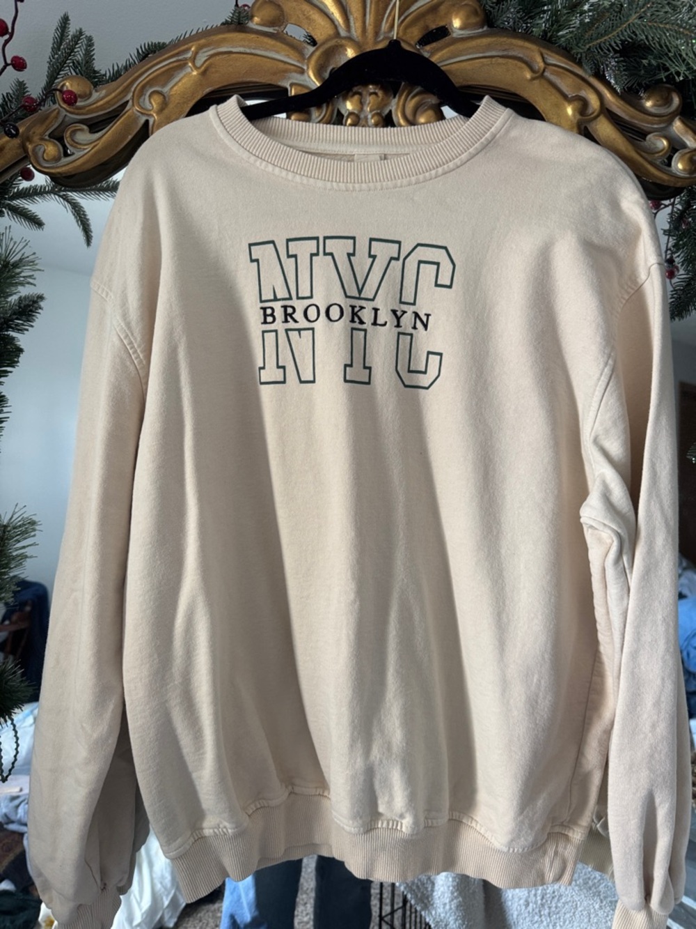 Brooklyn NYC Crewneck Sweatshirt - Cream